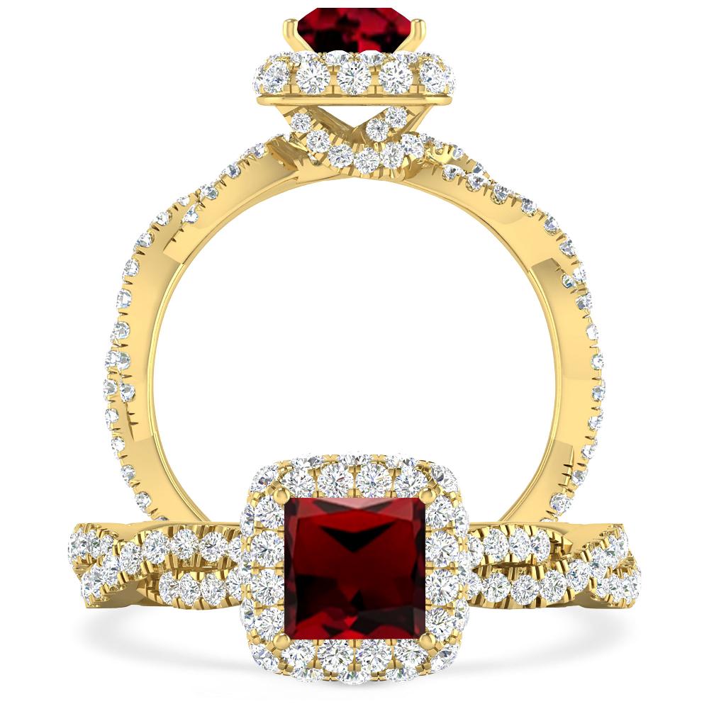 Yellow Gold - Garnet