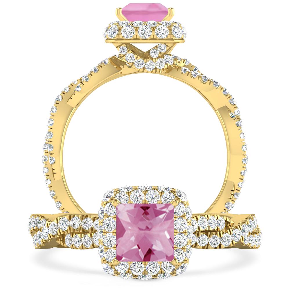 Yellow Gold - Pink Tourmaline