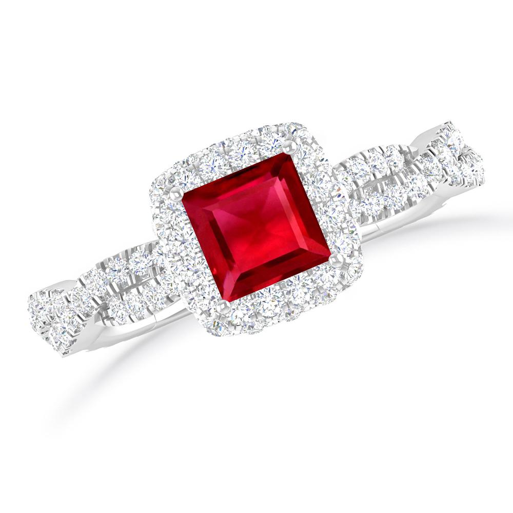 White Gold - Ruby