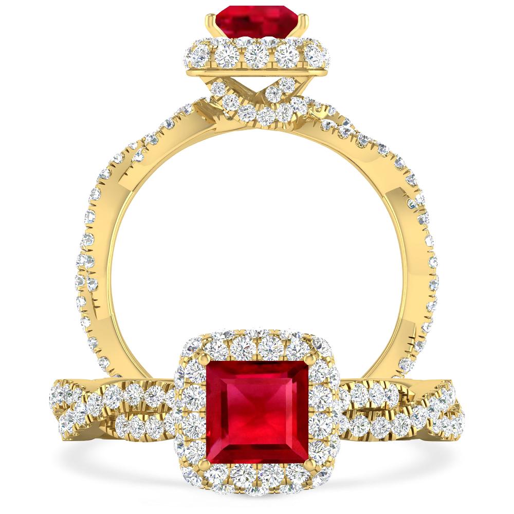 Yellow Gold - Ruby