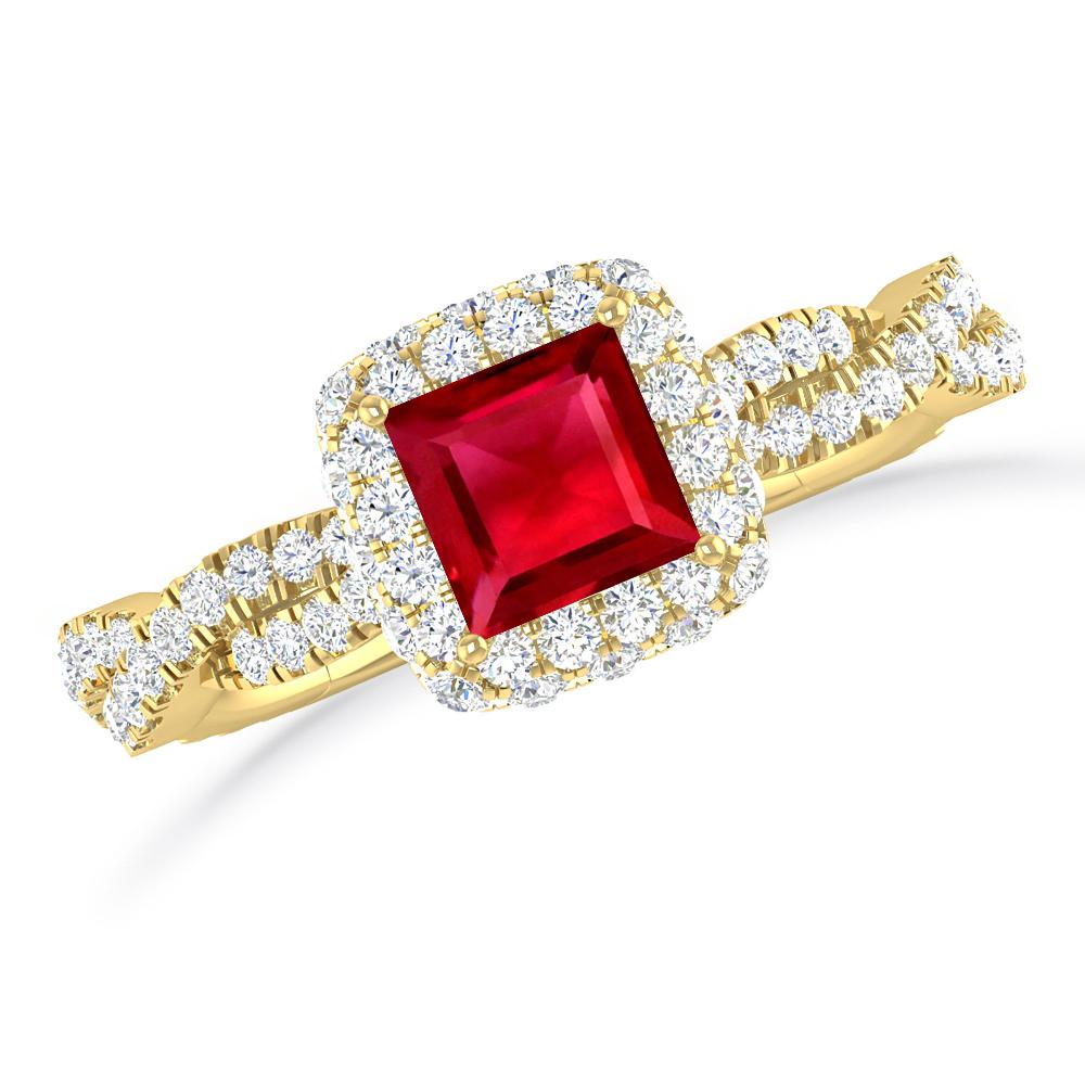 Yellow Gold - Ruby