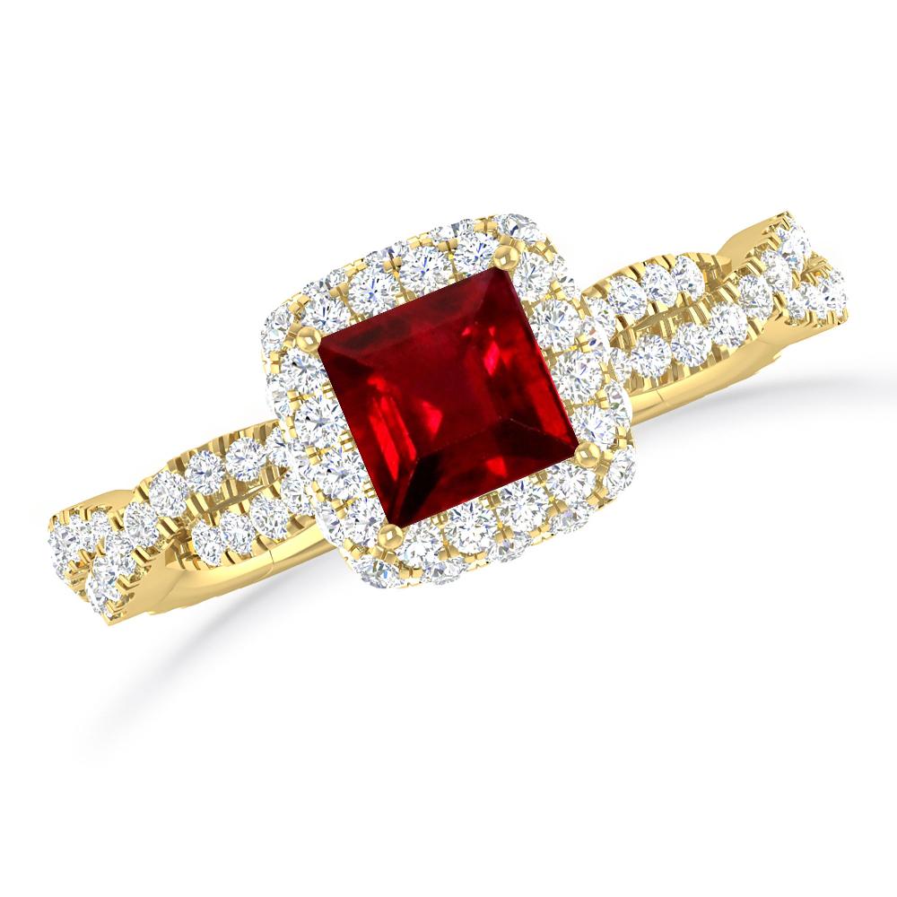 Yellow Gold - Ruby