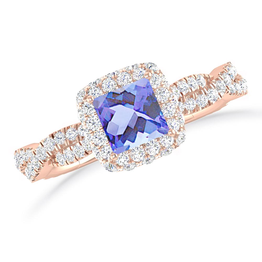 Rose Gold - Tanzanite