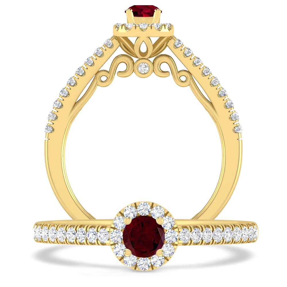 Yellow Gold - Garnet