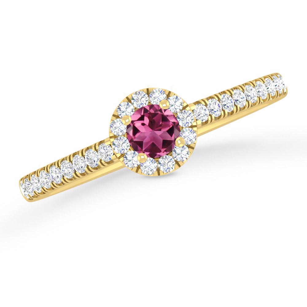 Yellow Gold - Pink Tourmaline