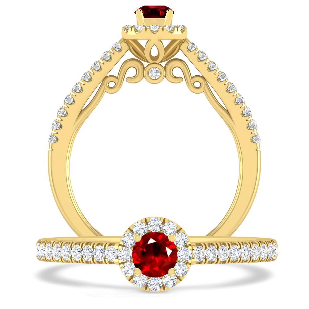 Yellow Gold - Ruby