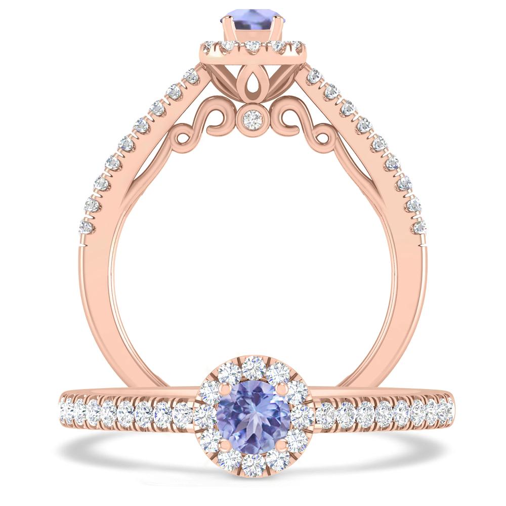 Rose Gold - Tanzanite