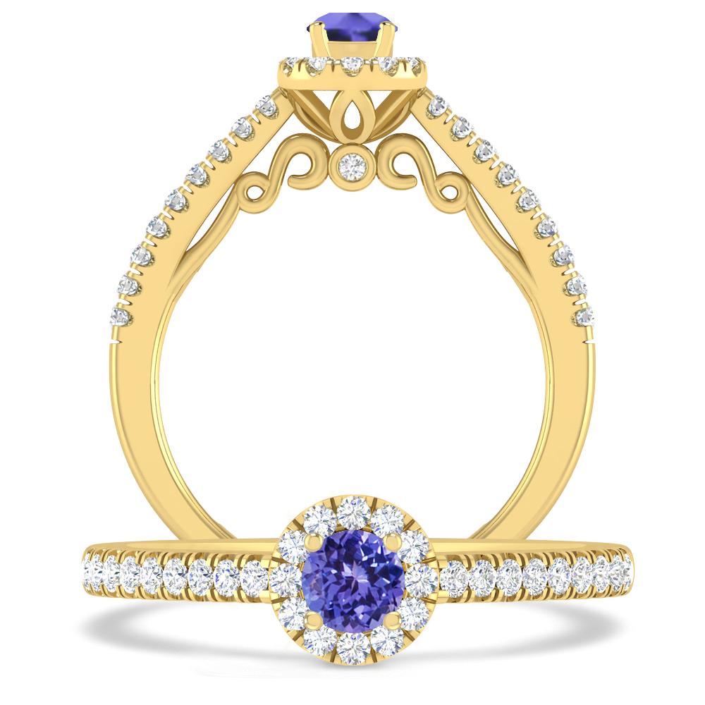 Yellow Gold - Tanzanite