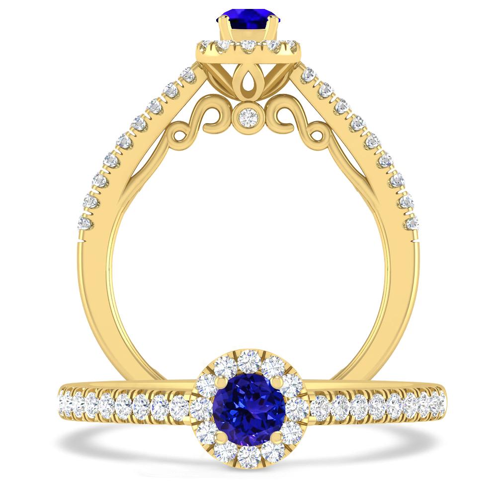 Yellow Gold - Tanzanite