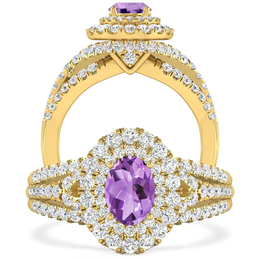 Yellow Gold - Amethyst