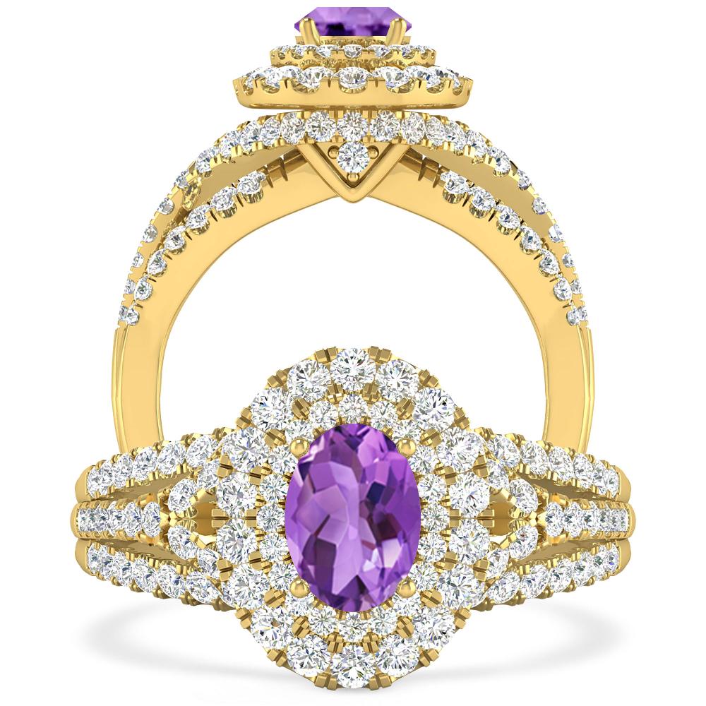 Yellow Gold - Amethyst