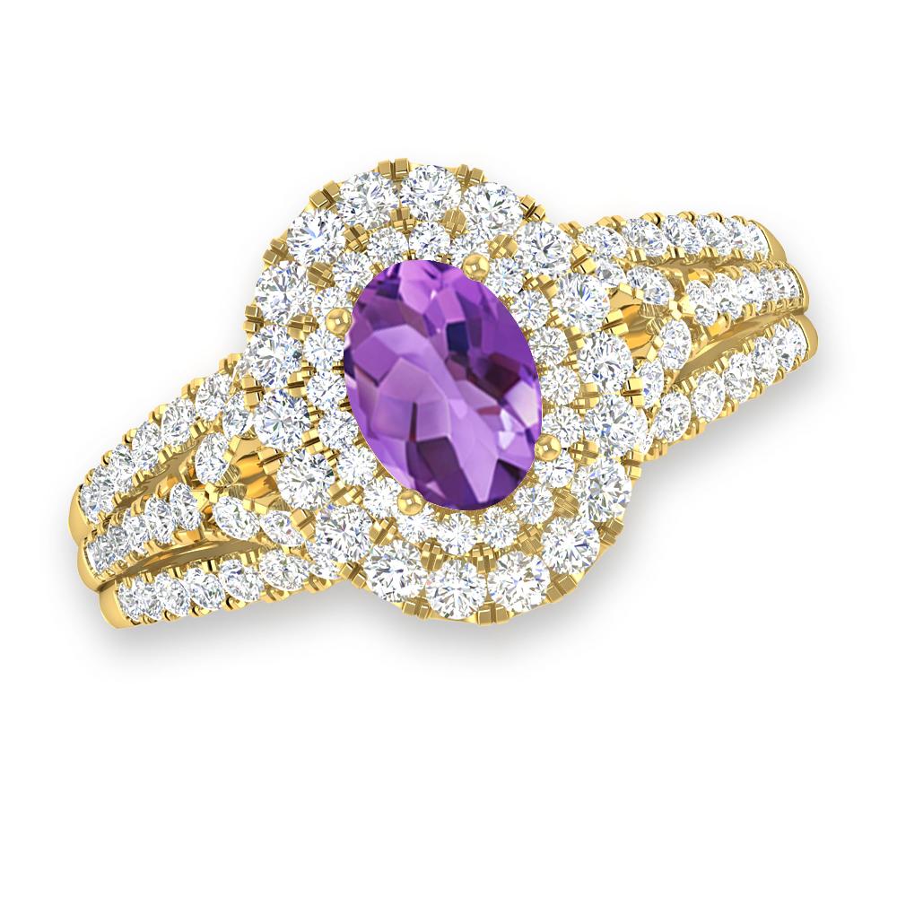 Yellow Gold - Amethyst