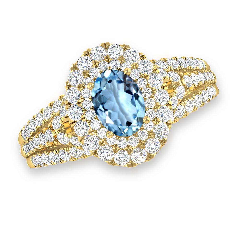 Yellow Gold - Aquamarine