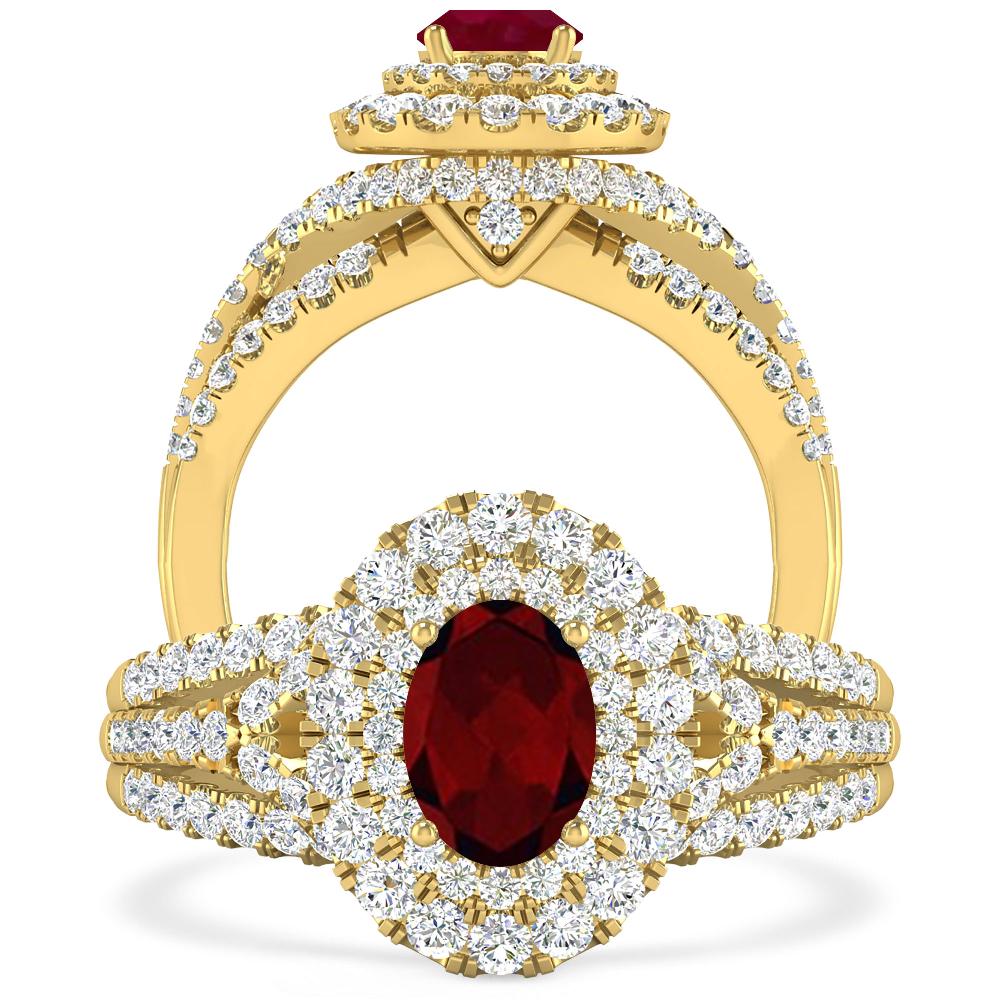 Yellow Gold - Garnet