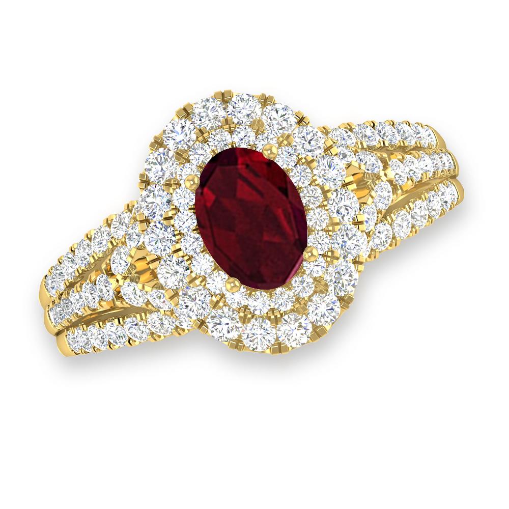 Yellow Gold - Garnet