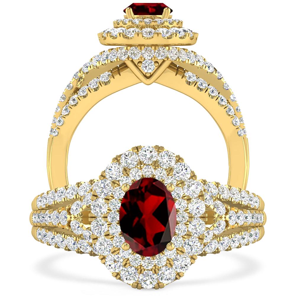 Yellow Gold - Garnet