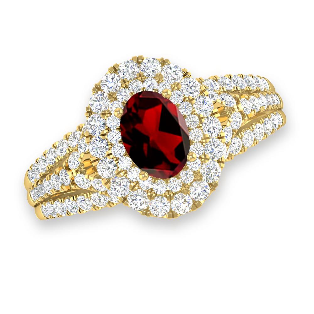 Yellow Gold - Garnet