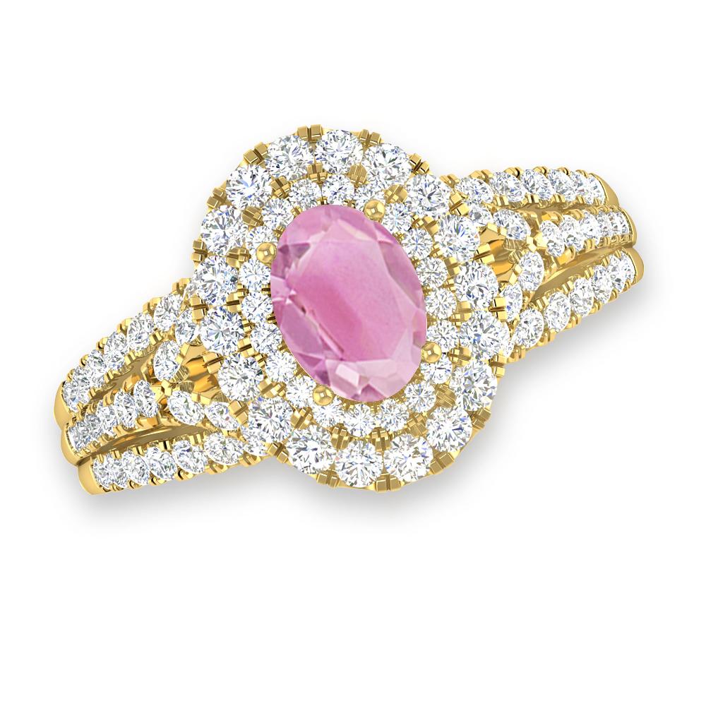 Yellow Gold - Pink Tourmaline