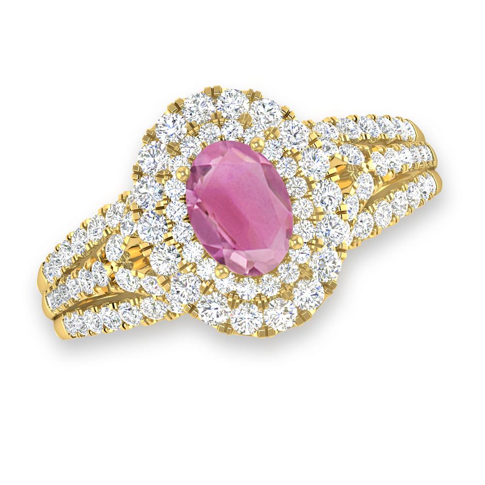 Yellow Gold - Pink Tourmaline