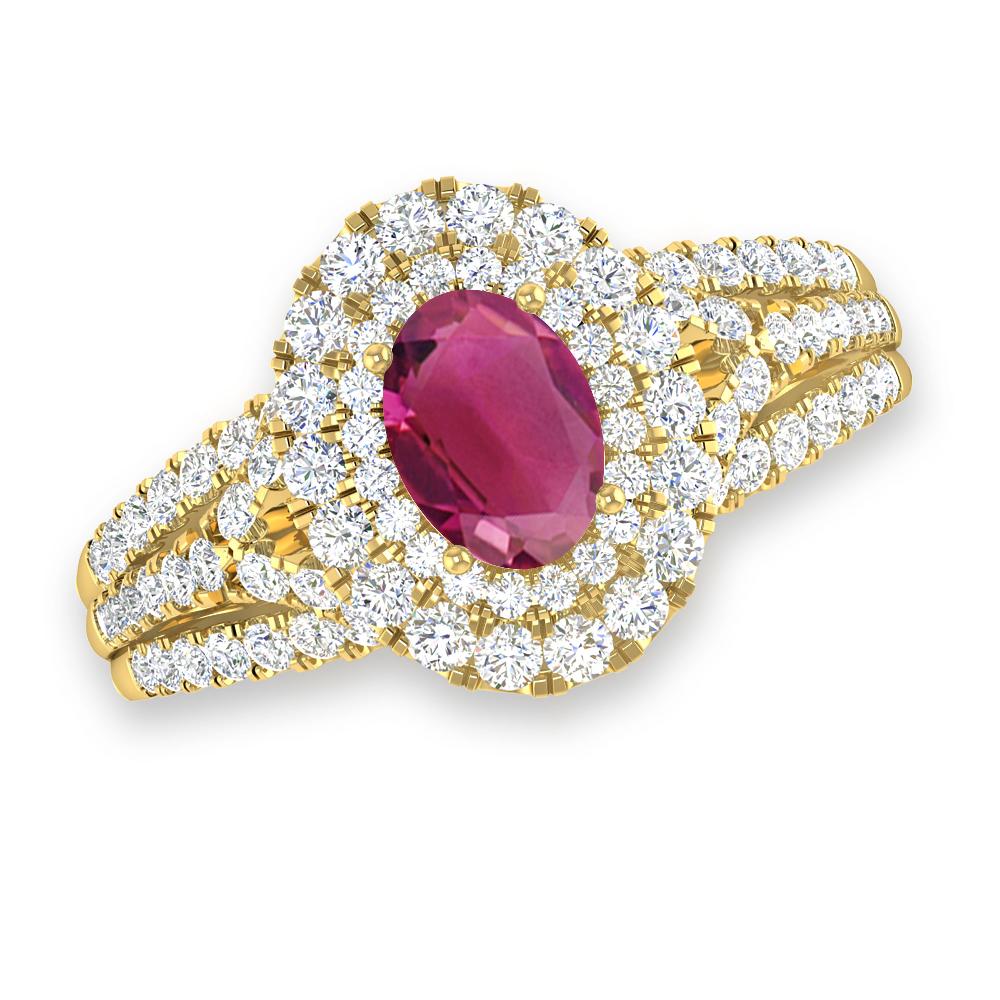 Yellow Gold - Pink Tourmaline