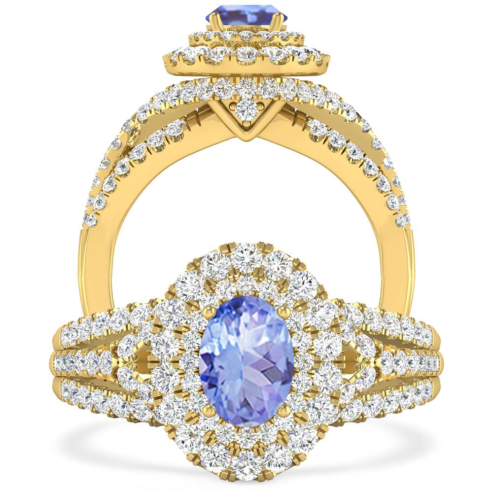 Yellow Gold - Tanzanite