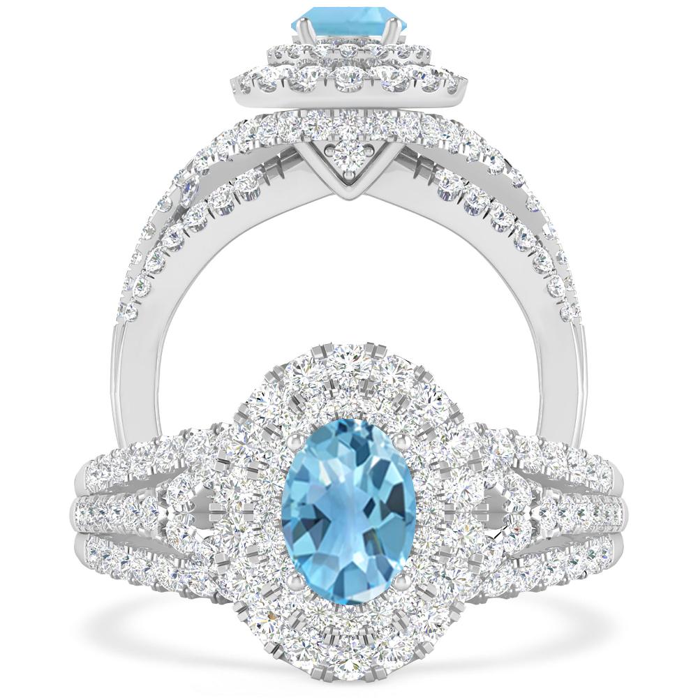 White Gold - Blue Topaz