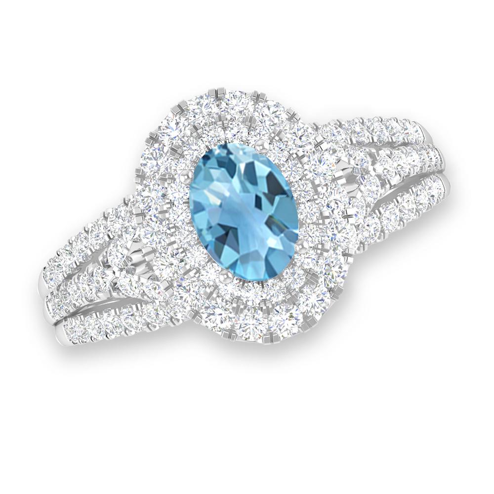 White Gold - Blue Topaz