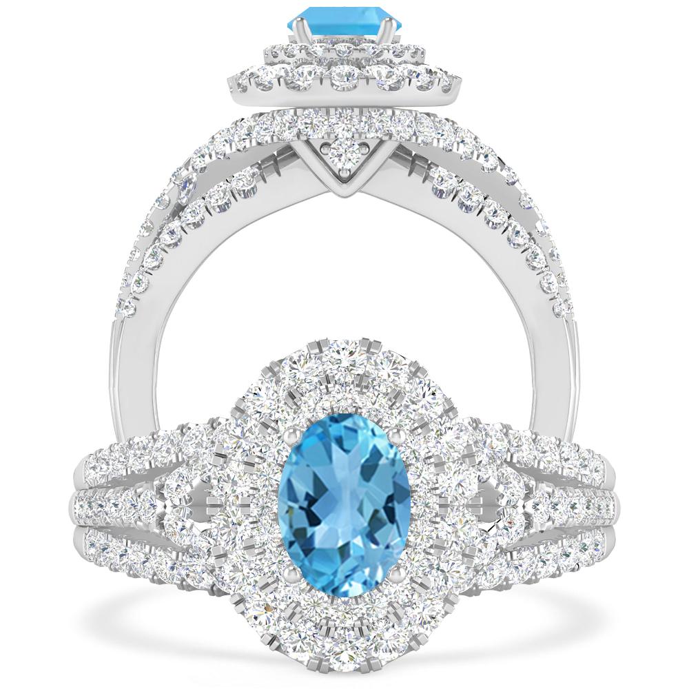 White Gold - Blue Topaz