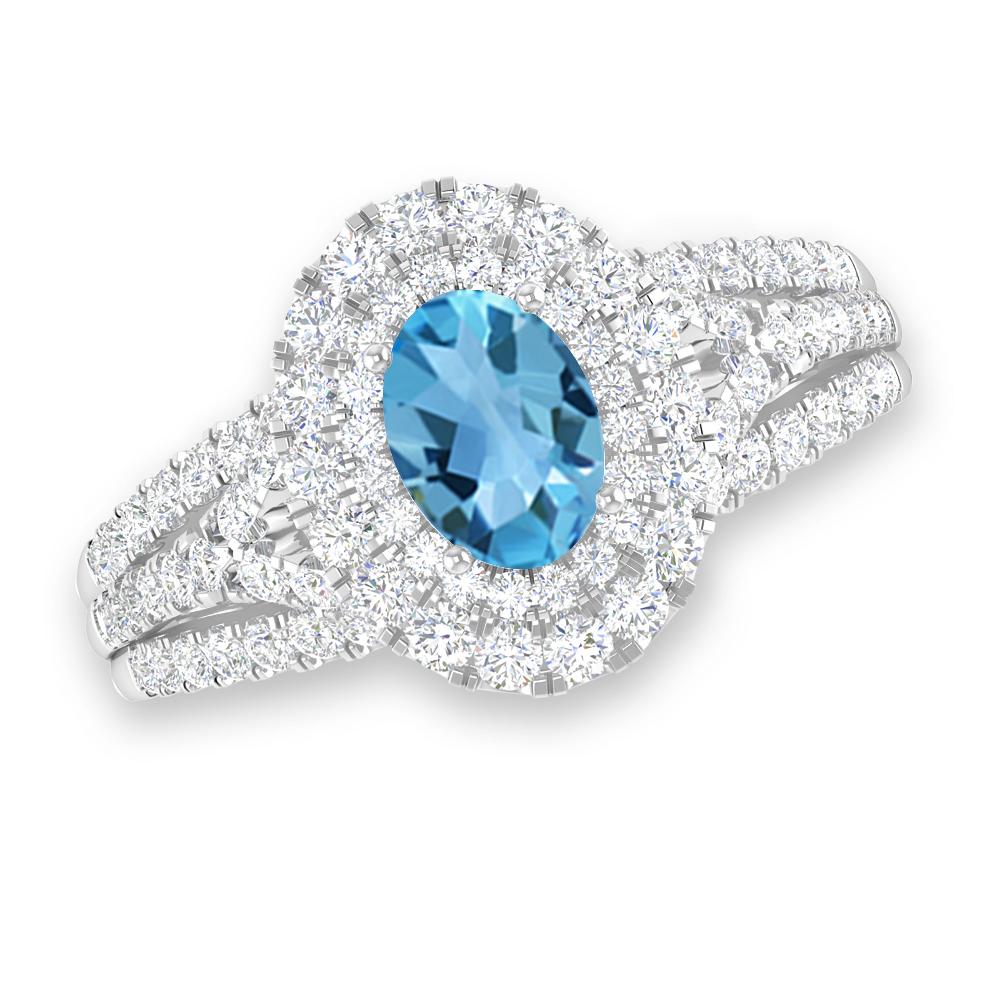 White Gold - Blue Topaz