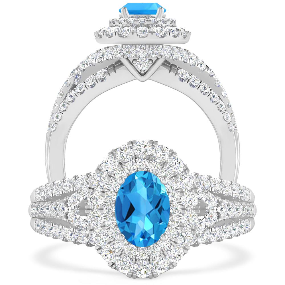 White Gold - Blue Topaz