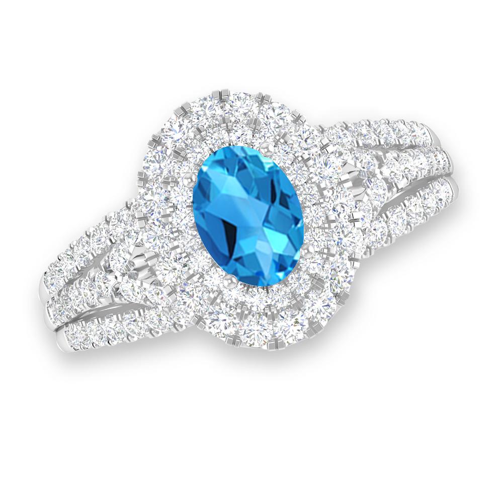 White Gold - Blue Topaz