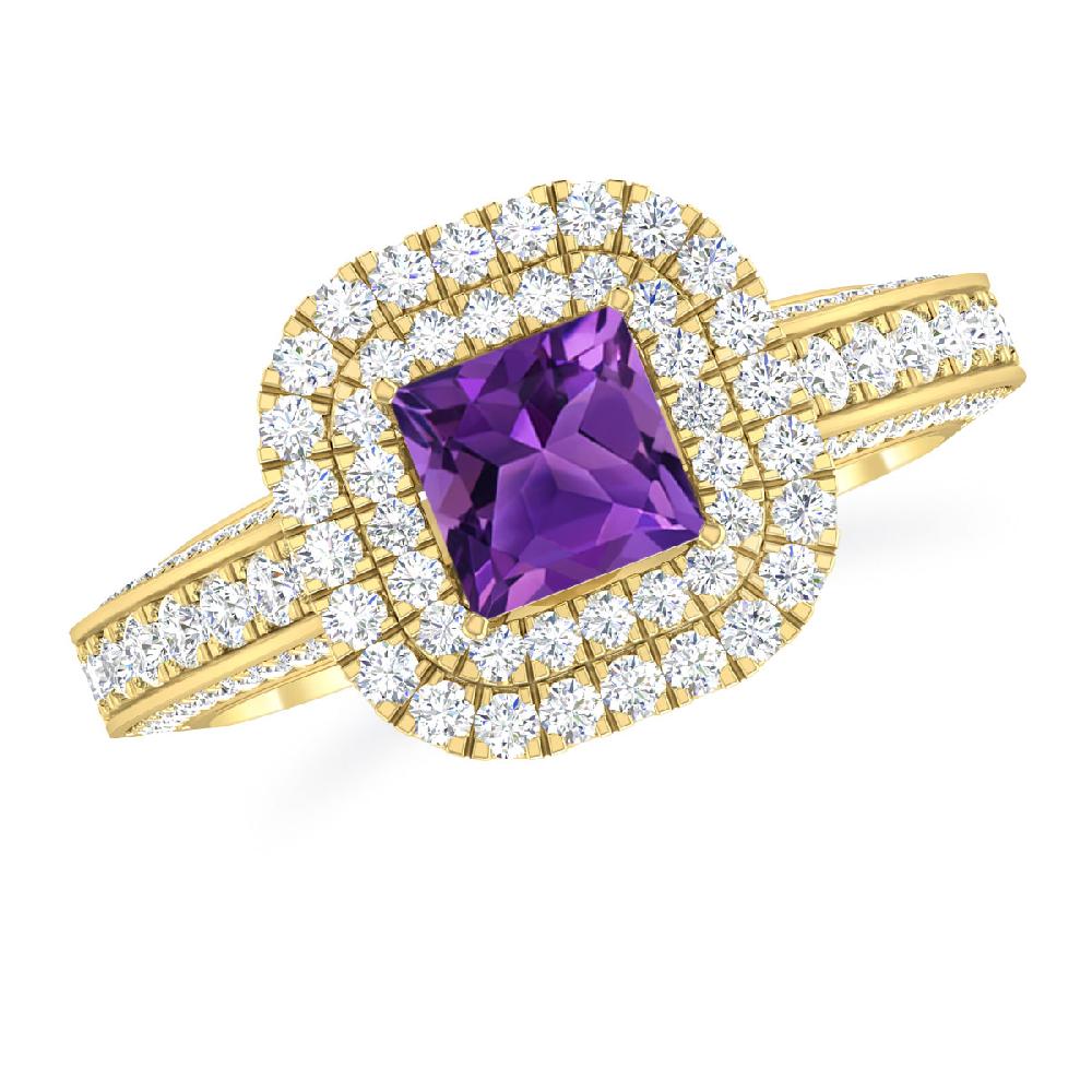 Yellow Gold - Amethyst