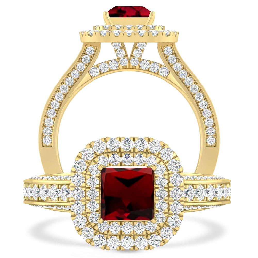 Yellow Gold - Garnet