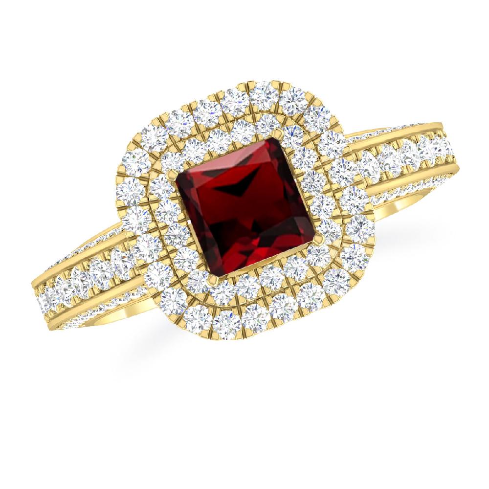 Yellow Gold - Garnet