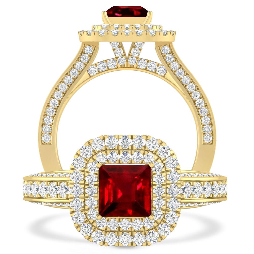 Yellow Gold - Ruby