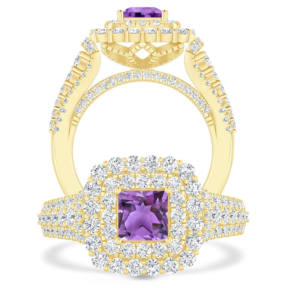 Yellow Gold - Amethyst