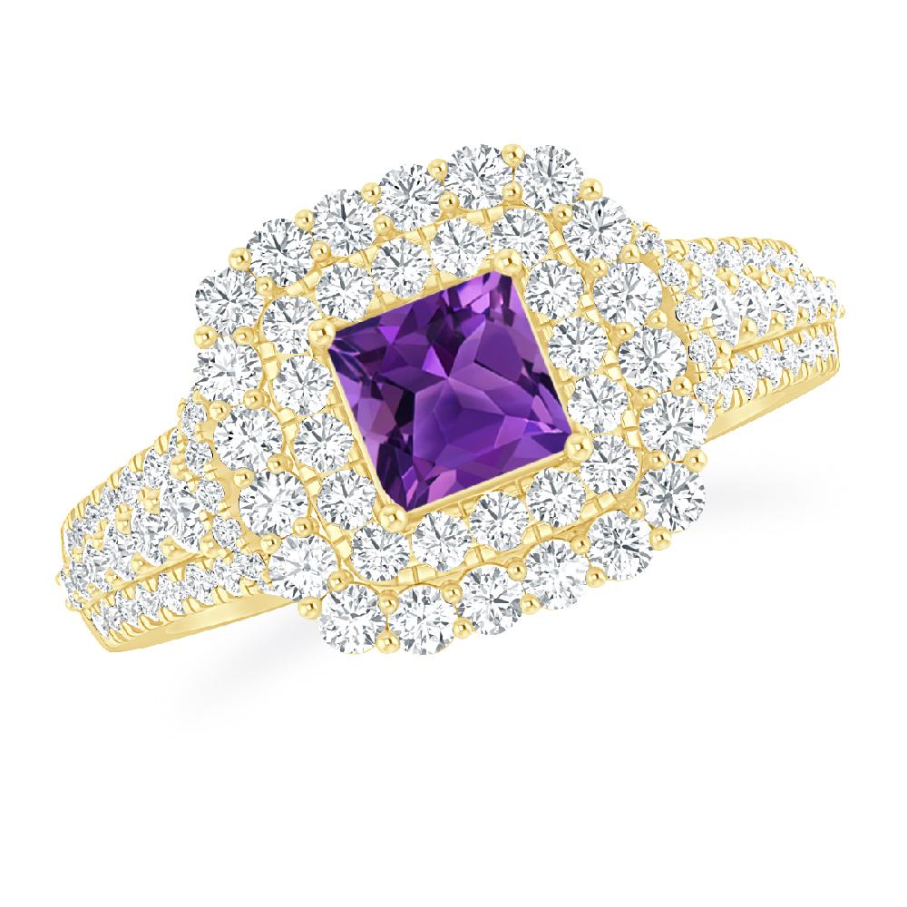 Yellow Gold - Amethyst