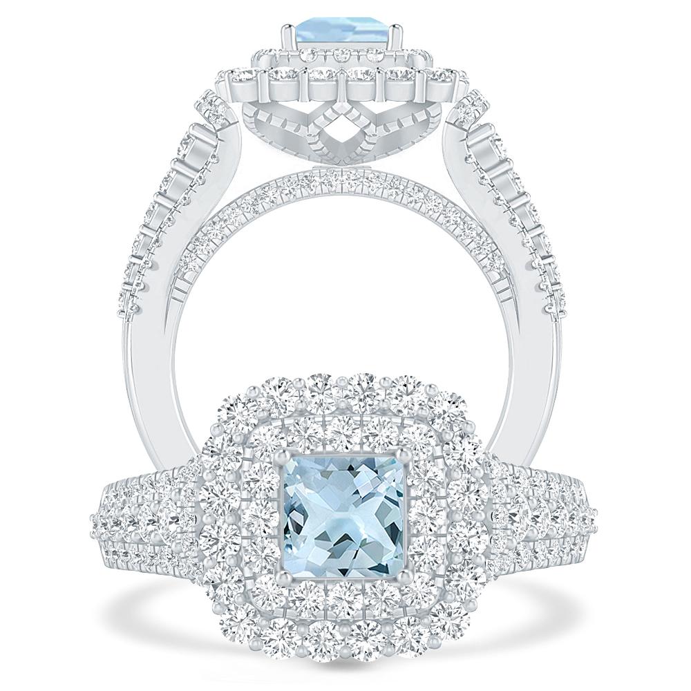 White Gold - Aquamarine