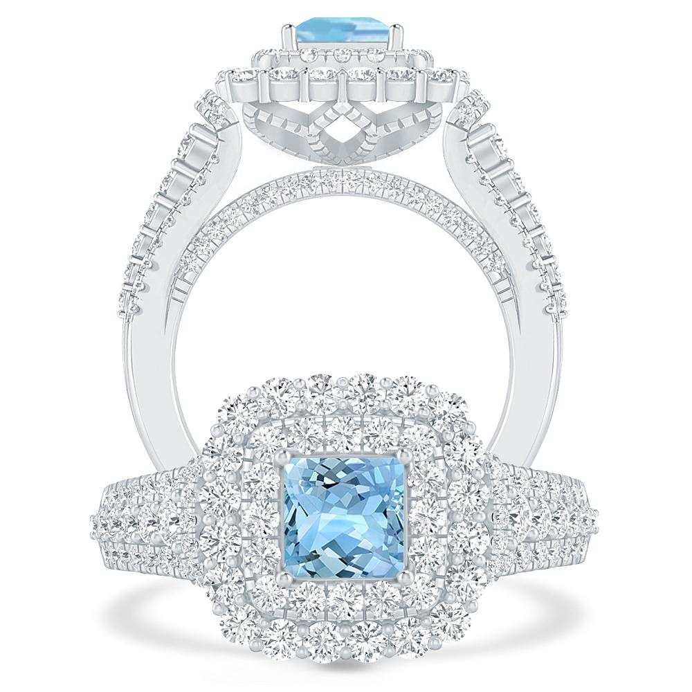 White Gold - Aquamarine