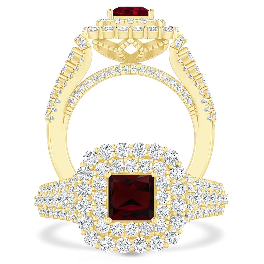 Yellow Gold - Garnet