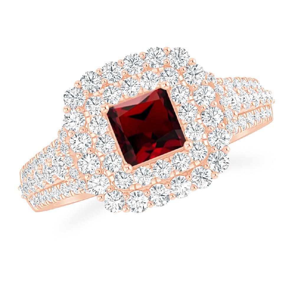 Rose Gold - Garnet