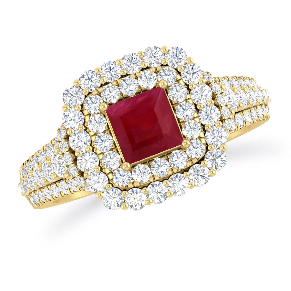 Yellow Gold - Ruby