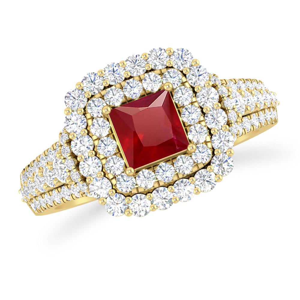 Yellow Gold - Ruby