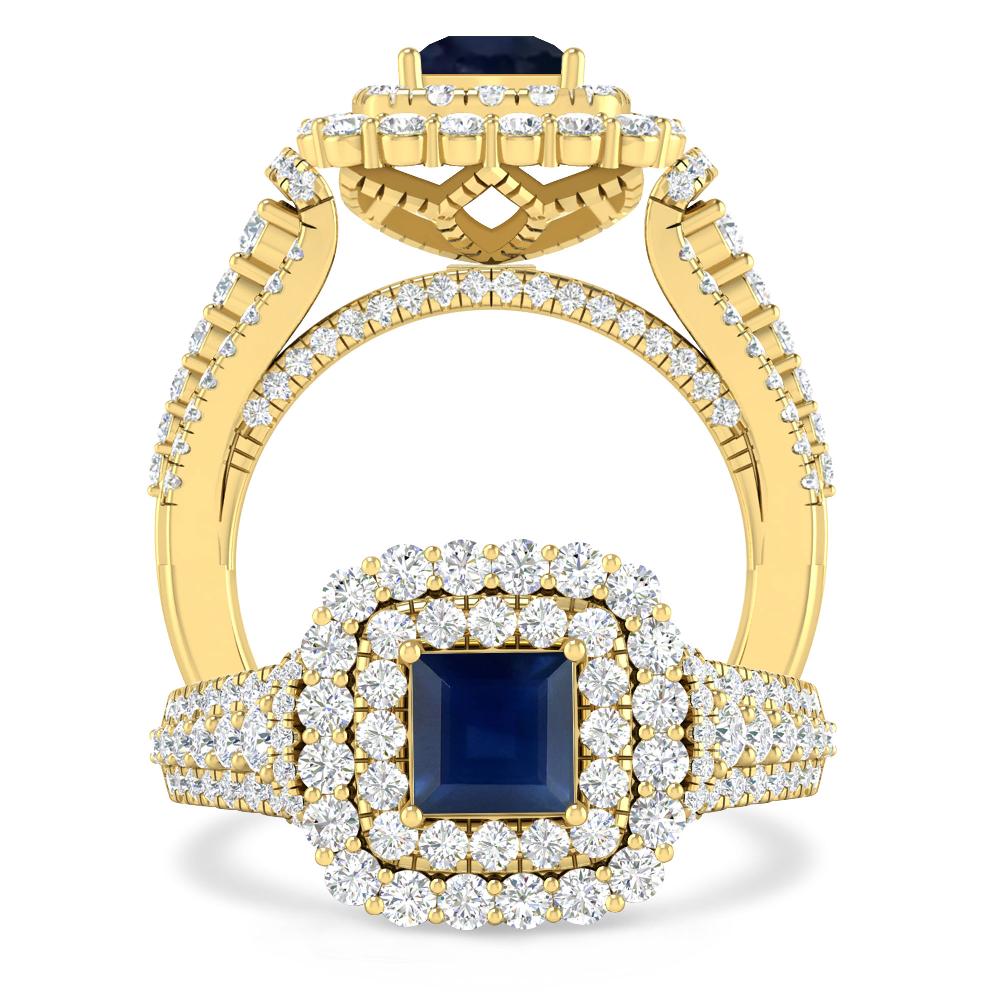 Yellow Gold - Sapphire