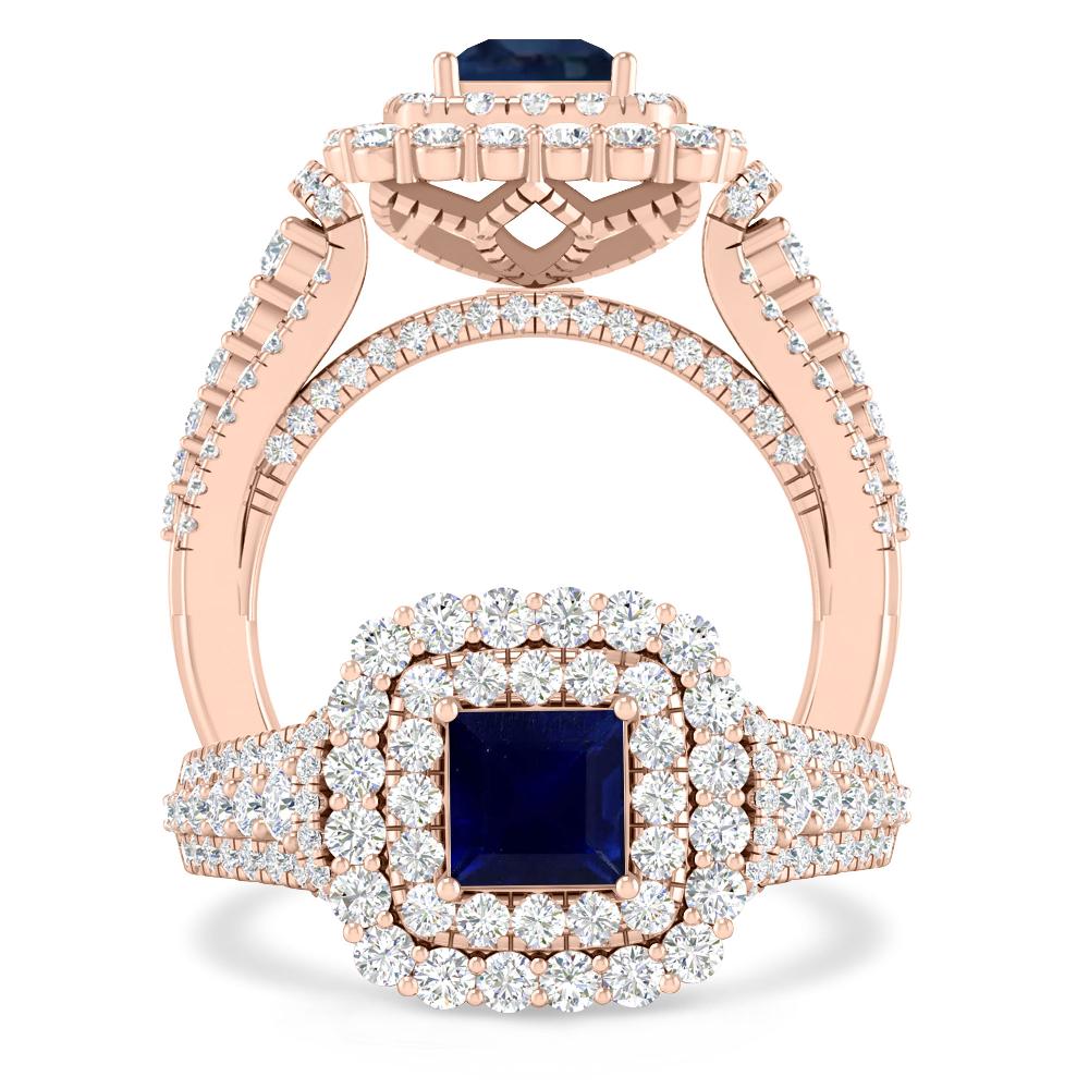 Rose Gold - Sapphire