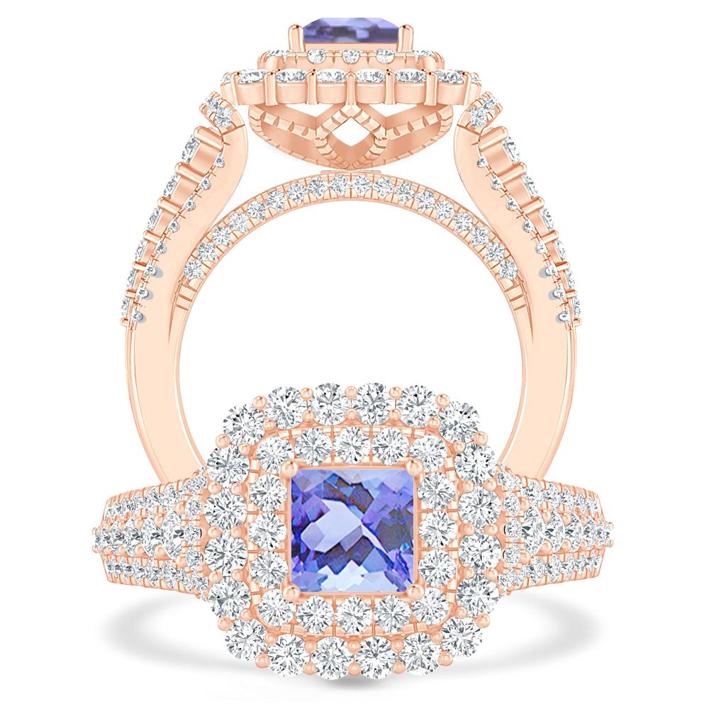 Rose Gold - Tanzanite