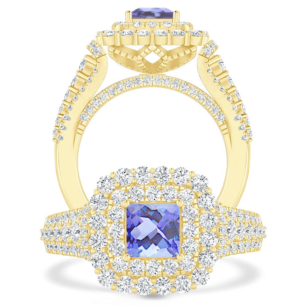 Yellow Gold - Tanzanite