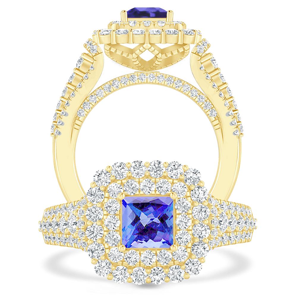 Yellow Gold - Tanzanite