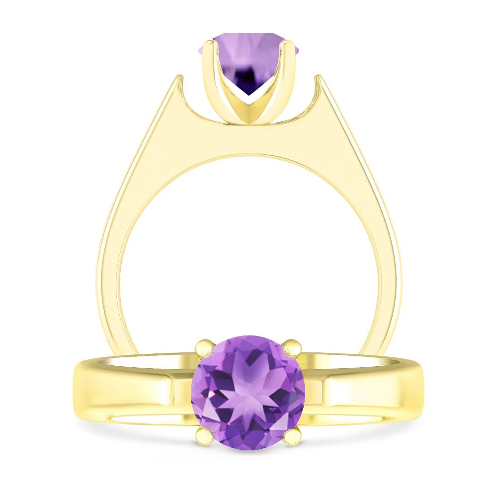 Yellow Gold - Amethyst