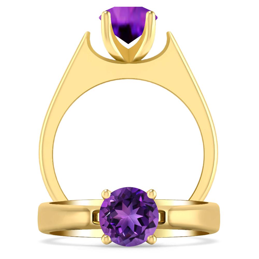 Yellow Gold - Amethyst